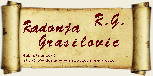 Radonja Grasilović vizit kartica